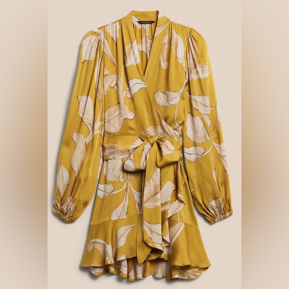 Banana Republic Ruffle Wrap Mini Dress - Picture 2 of 5